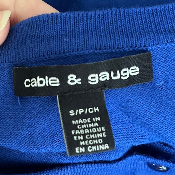 Cable & Gauge Women’s Cardigan Sweater Small Embroidered Prairie Cottagecore - Picture 6 of 9